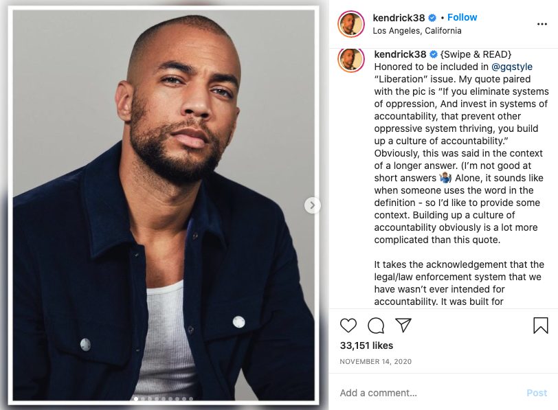 Kendrick Sampson Post