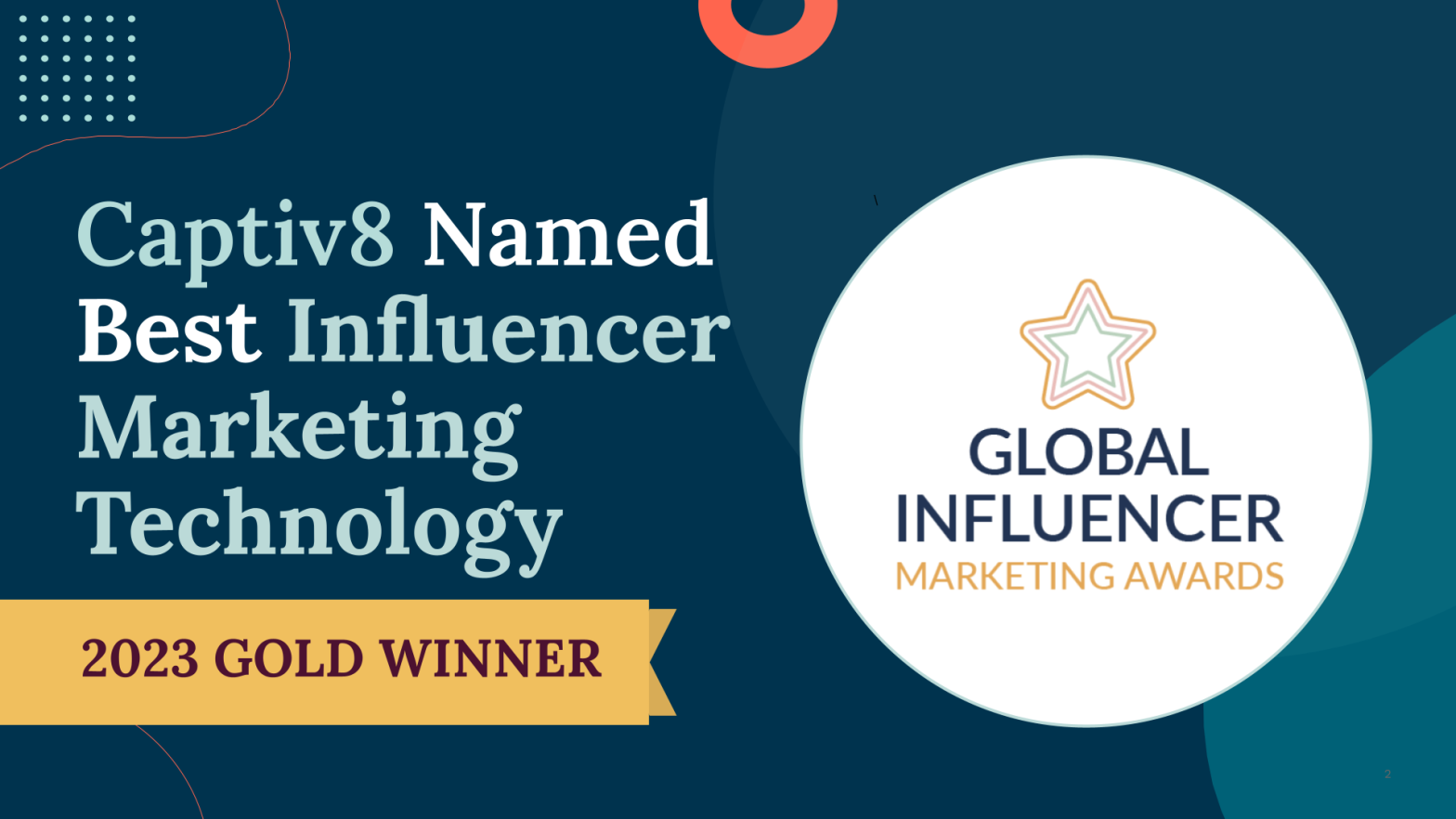 Captiv8 Earns Gold for Best Influencer Marketing Technology at the 2023