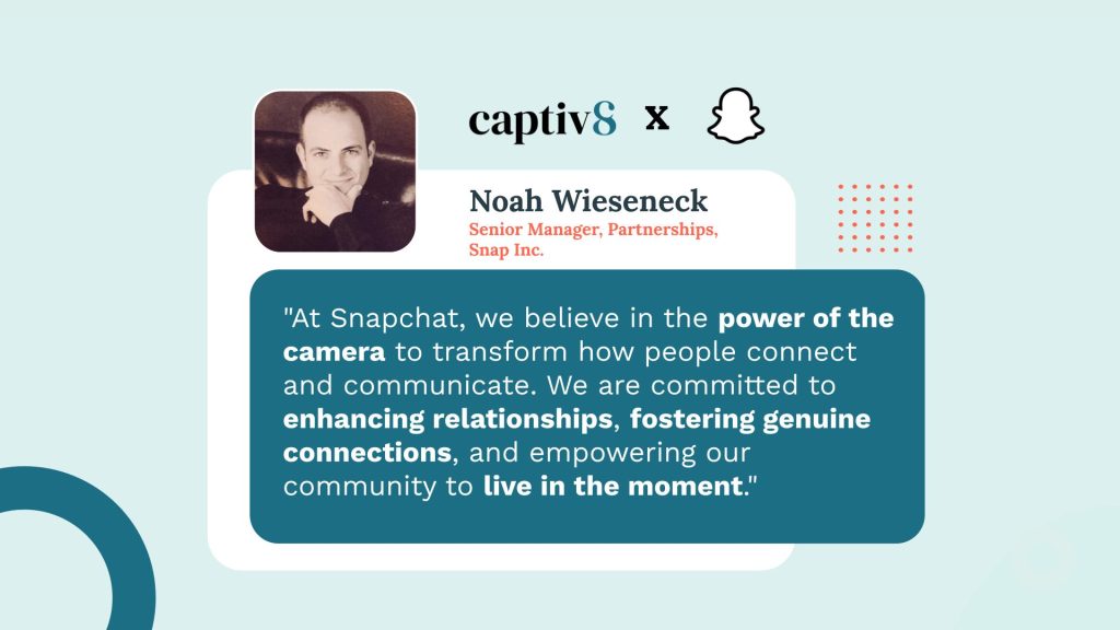 "At Snapchat, we believe in the power of the camera to transform how people connect and communicate. We are committed to enhancing relationships, fostering genuine connections, and empowering our community to live in the moment."