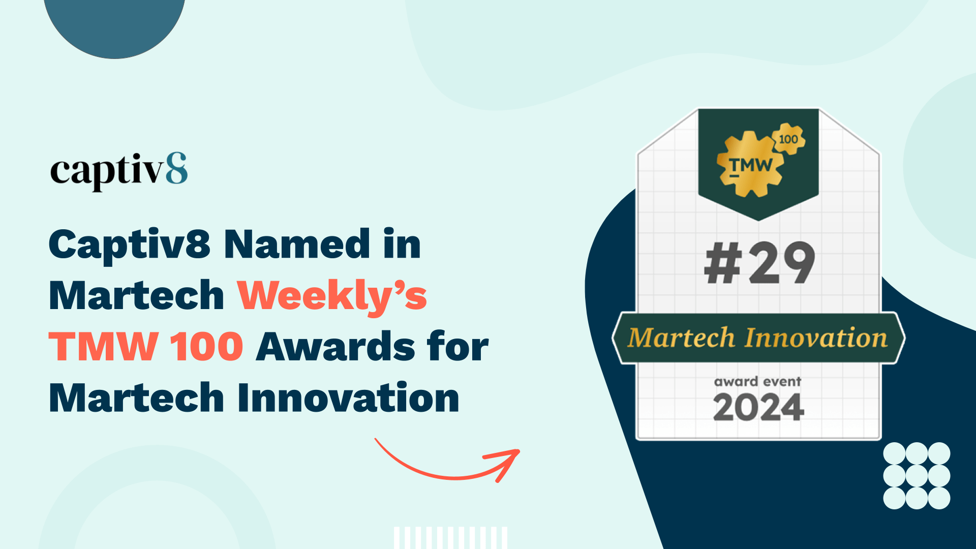 Captiv8 Named in Martech Weekly’s TMW 100 Awards for Martech Innovation